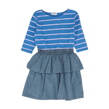 Blue Color Block Dress