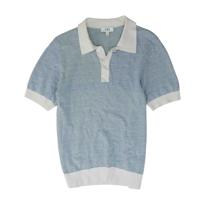 Blue Print Short Sleeve Polo
