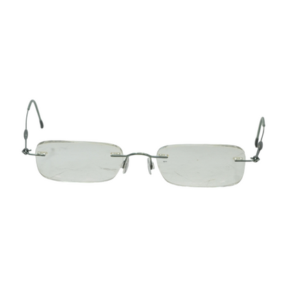 Silver M7374 Rectangle Prescription Eyewear