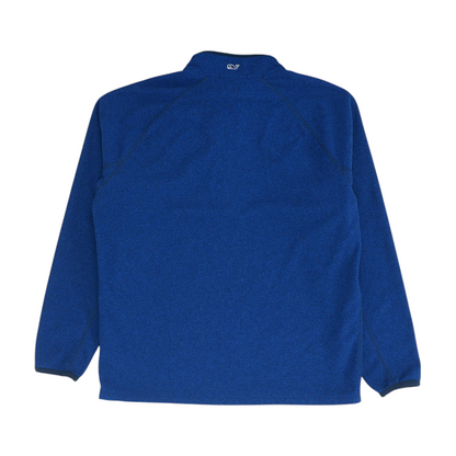 Blue Solid 1/4 Zip Pullover