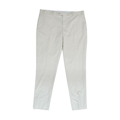 Tan Solid Dress Pants