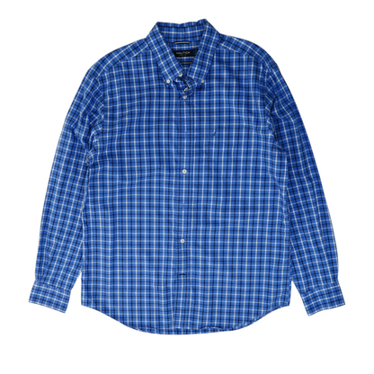 Blue Check Long Sleeve Button Down