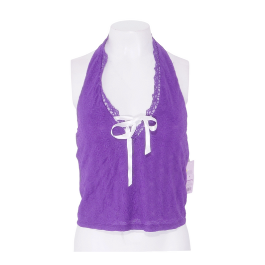 Purple Cropped Blouse