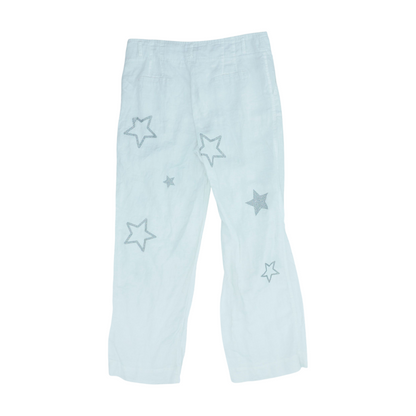 White Graphic Pants