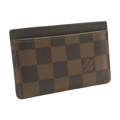 Damier Ebene Canvas RFID Card Holder