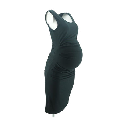 Black Midi Maternity Dress