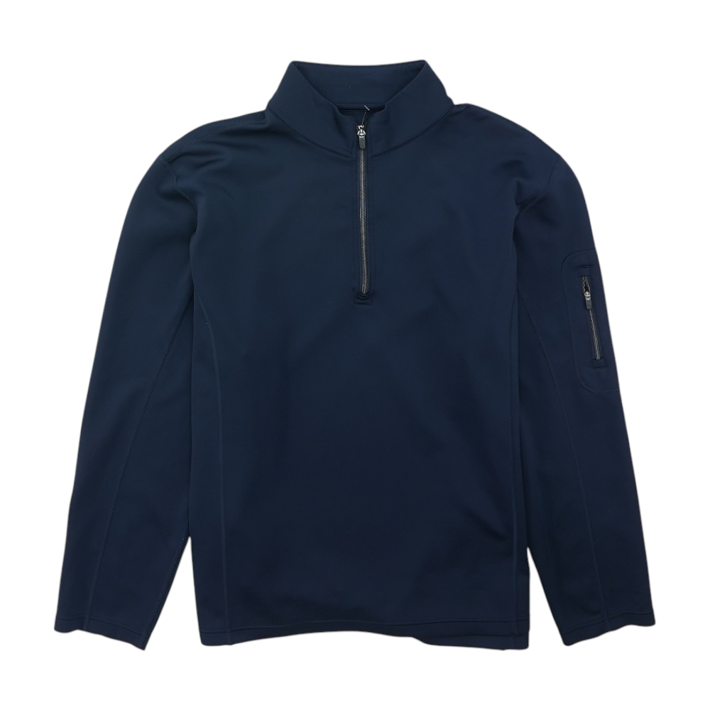 Navy Solid 1/4 Zip Pullover