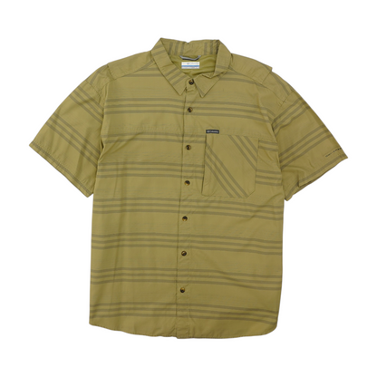 Green Striped Outdoor Button Down