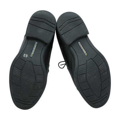 Black Leather Derby/oxford Dress Shoes