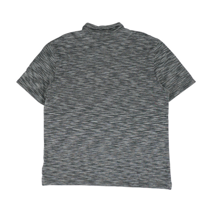 Gray Print Short Sleeve Polo