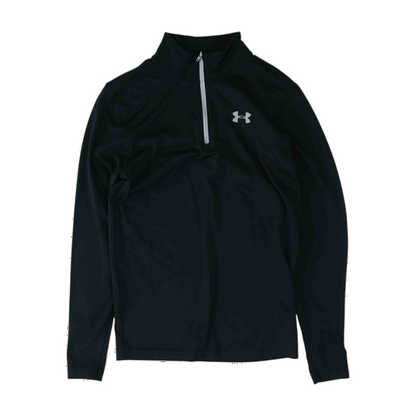 Black Solid 1/4 Zip Pullover