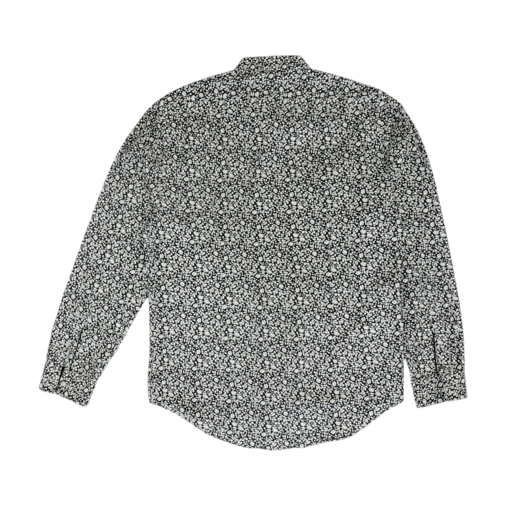 Black Floral Long Sleeve Button Down