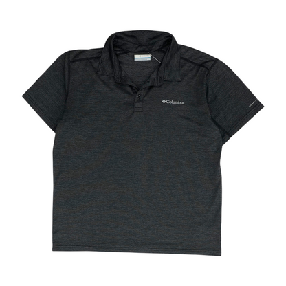 Gray Solid Short Sleeve Polo