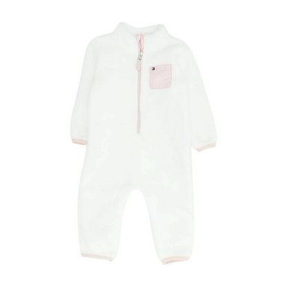 White Long Sleeve One-Piece