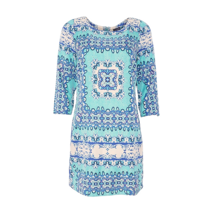 Blue Print Mini Dress