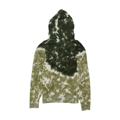 Green Tie-Dye Hoodie Pullover