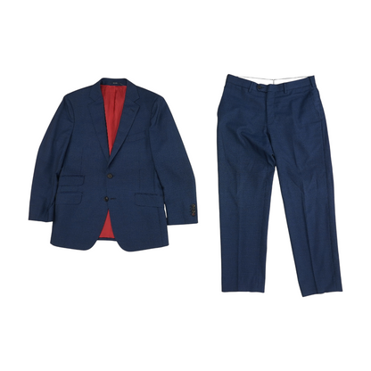 Navy Short Solid Suit