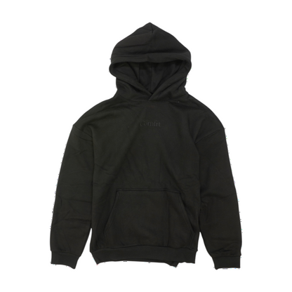 Black Solid Hoodie Pullover