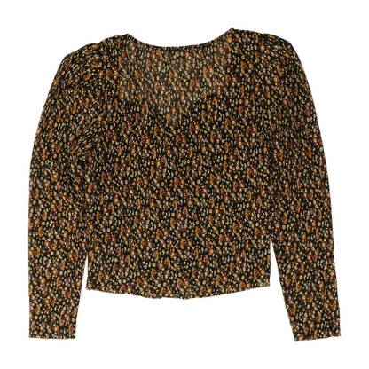Black Floral Blouse