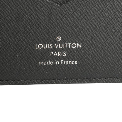 Portefeuille Pince Wallet in Black Taiga Leather