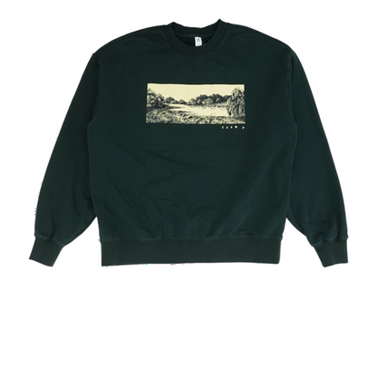 Green Solid Sweatshirt Pullover