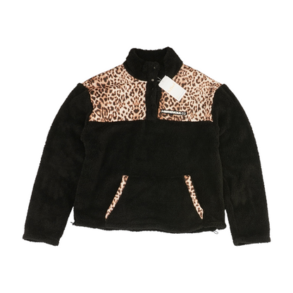 Black Color Block 1/4 Zip Pullover