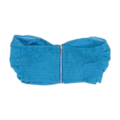 Blue Cropped Blouse