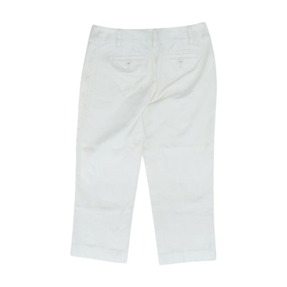 White Solid Capris