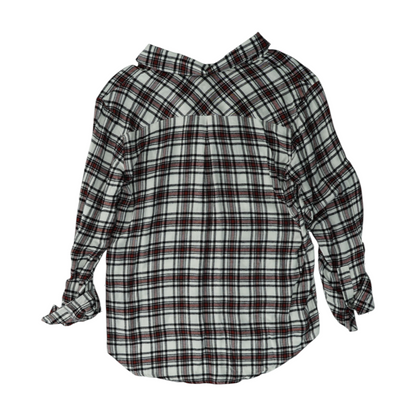 Multi Petite Plaid Blouse