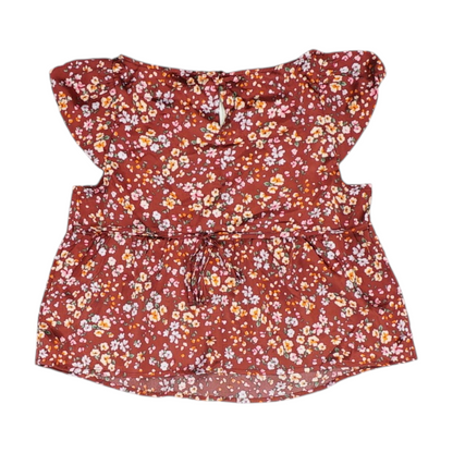 Maroon Floral Blouse