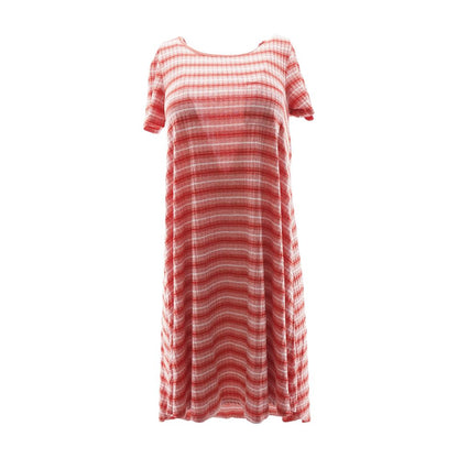 Red Striped Midi Dress