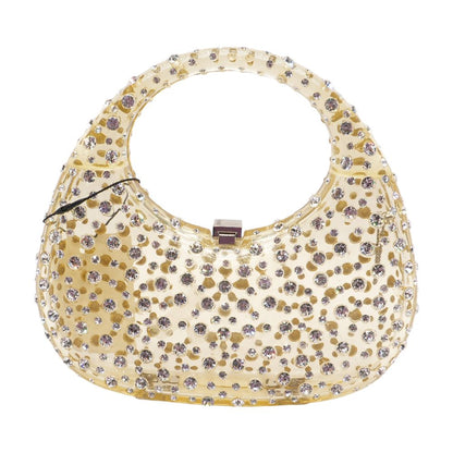 Clear Champagne Meleni Clutch Bag