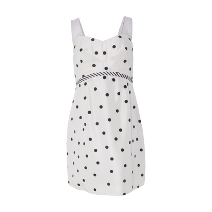 White Polka Dot Mini Dress