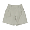 Beige Solid Casual Shorts