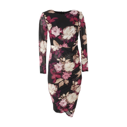 Black Floral Midi Dress