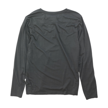 Gray Solid Henley T-Shirt