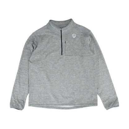 Gray Solid 1/4 Zip Pullover