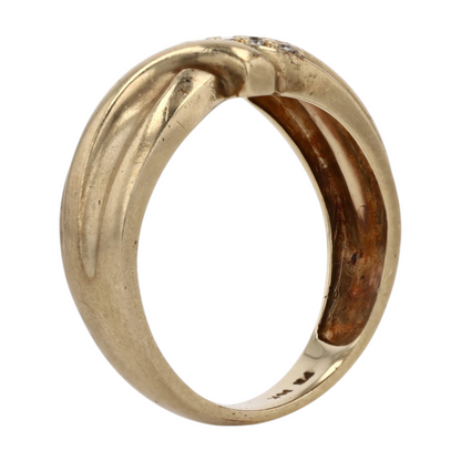14K Yellow Gold Diamond Band