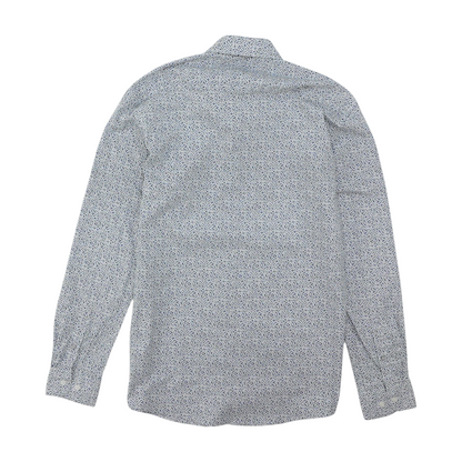 White Floral Long Sleeve Button Down