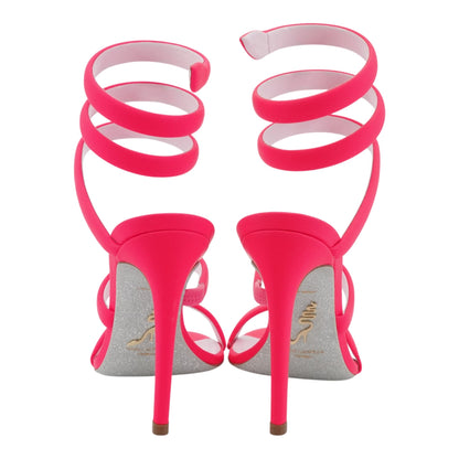 Cleo Suede Sandal 100 in Fuchsia