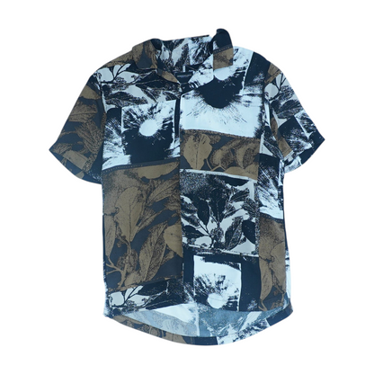 Multi Print Short Sleeve Button Down