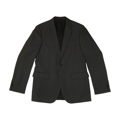 Gray Solid Suit Jacket
