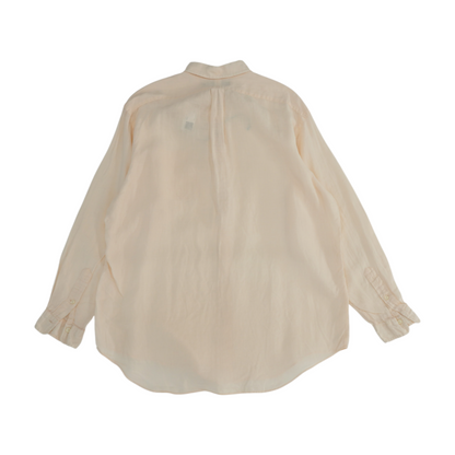 Peach Solid Long Sleeve Button Down