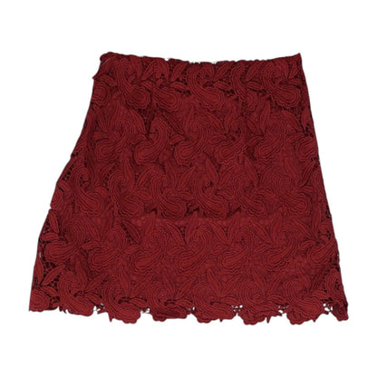Burgundy Solid Mini Skirt
