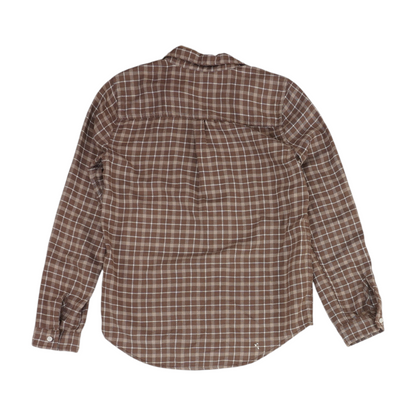 Brown Check Flannel Button Down