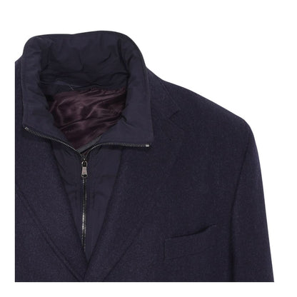 Navy Delroy Wool Topcoat