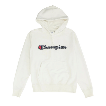 White Solid Hoodie Pullover