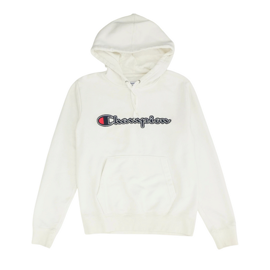 White Solid Hoodie Pullover