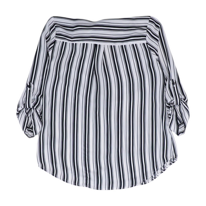 Black Striped Button Down