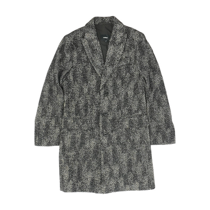 Black Herringbone Coat
